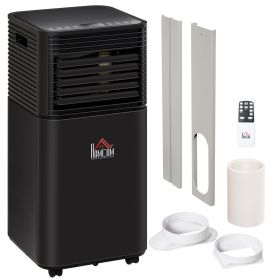 HOMCOM Air Conditioner 10000BTU AC Unit Cools Dehumidify Fan Modes Remote 24H Timer Black