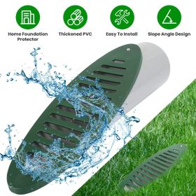 4Inch Green Angled Yard Drainage Pipe With Sloped Grate Yard Drain Emitter For Sump Pump Discharge Downspout Extensions Inlet Outlet Yard Drain C