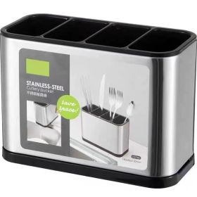 Stainless Steel Kitchen Utensil Holder, Kitchen Caddy, Utensil Organizer, Modern (Option: A)