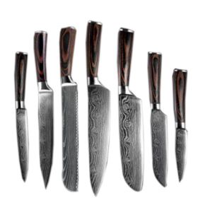 Chef Knives Kitchen Knives Cleaver Slicing Knives (Option: 7pcs)