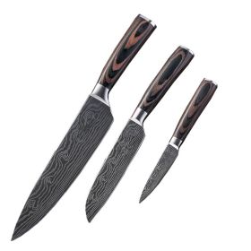 Chef Knives Kitchen Knives Cleaver Slicing Knives (Option: 3Pcs)