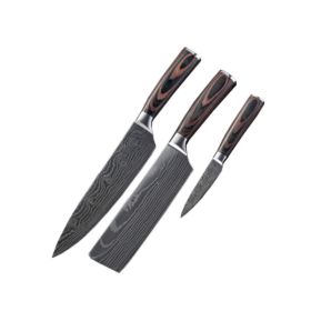 Chef Knives Kitchen Knives Cleaver Slicing Knives (Option: One Type 3PCS)