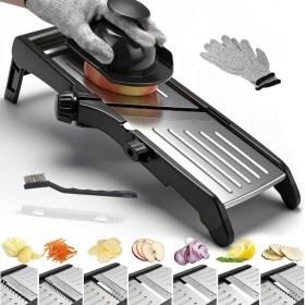 7 In 1 Adjustable Mandoline Slicer For Kitchen, Multi Function Vegetable Cutter For Slicing, Chopping, Julienne & Food Preparation (Option: Multi)